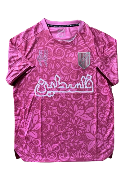 Pack Maillot de football Palestine Noir & Rose Concept 2024 [Livraison 10-15 jours]